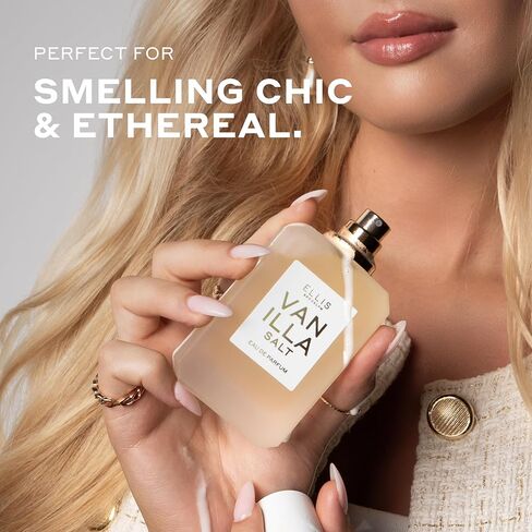 Ellis Brooklyn Salt Eau de Parfum, Fragrance with Ambergris, Tahitian Tiare, Ylang Ylang & Sandalwood - Tropical, Sensual Scent for Women - Vegan, Cruelty-Free Paraben-Free, 50ml / 1.7oz in Kuwait