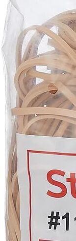 Staples Rubber Bands ، #33 حجم النطاق ، سمك 1 مم ، حقيبة تخزين قابلة للاستيلاء ، 700 حزمة ، بيج in Kuwait