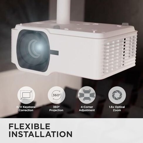 ViewSonic LS741HD 5000 Lumens 1080p Laser Projector with H/V Keystone, 4 Corner Adjustment, 360 Degree Projection, 1.6x Optical Zoom, LAN Control, and 24/7 Operation in Saudi Arabia
