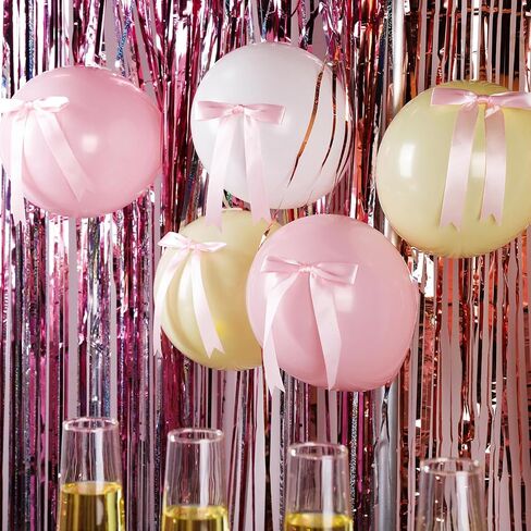 YGDZ Black Bows 30PCS, Satin Ribbon 5x7'' Large Black Bow for Champagne Bottle Wrapping, Balloons, Twist Tie Bows Decorations for Party, Cake, Craft, Gift in Saudi Arabia