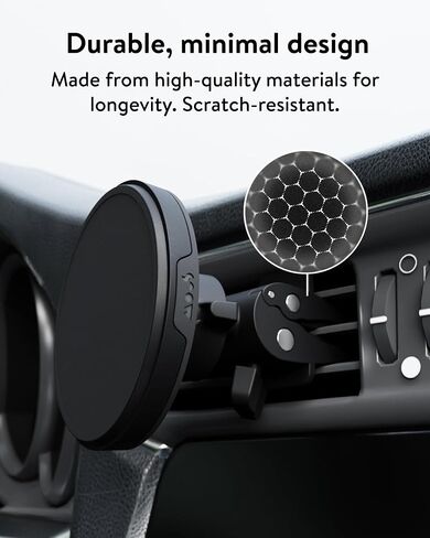 Mous - Wireless Charging Suction Mount Phone Stand - MagSafe Compatible Car Mount Charger - Works with iPhone 16 to iPhone 12 Series Phones in Saudi Arabia