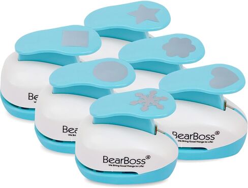 Square Paper Punch Set, 5 Different Sizes, Scrapbooking Crafting Tool, Classic White in Saudi Arabia