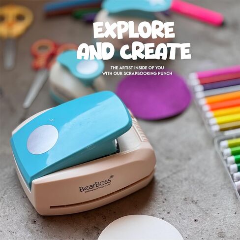 Square Paper Punch Set, 5 Different Sizes, Scrapbooking Crafting Tool, Classic White in Saudi Arabia