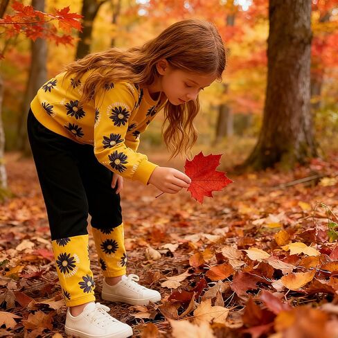 Kids Toddler Girl Clothes Heart Letter Print Long-sleeved round collar top+Letter Print Pants Outfits Set in Kuwait