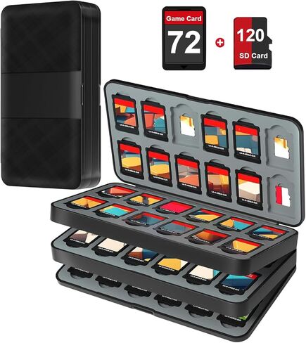 Fivtek Switch Game Case لـ Nintendo Switch 2/Switch/OLED/Lite ، حامل حالة Magnetic Switch-2 مع 120 خرطوشة و 240 فتحات بطاقة Micro SD ، وملحقات هدايا بطاقات ألعاب السفر المحمولة in Kuwait