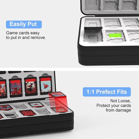 Fivtek Switch Game Case لـ Nintendo Switch 2/Switch/OLED/Lite ، حامل حالة Magnetic Switch-2 مع 120 خرطوشة و 240 فتحات بطاقة Micro SD ، وملحقات هدايا بطاقات ألعاب السفر المحمولة in Kuwait