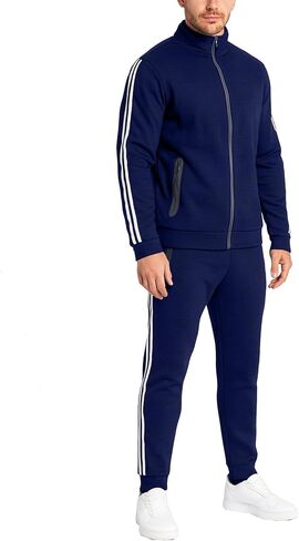 Galaxy by Harvic 2-Pack Men Men Mens Full Zip Tech Fleece Hoodie و Jogger 2 قطعة مع تصميم تقليم عاكس in Saudi Arabia