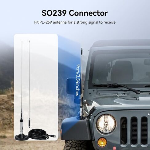 RETEVIS MB3A 40-channel AM/FM CB Radio مع قابس ولاعة السجائر-12V و 24V ، الجهد المزدوج للسيارات والشاحنات ، وتقليل الضوضاء ANL/NB ، ومجموعة التبريد ، ونظام PA خالي من اليدين ، وشاشة LCD الخلفية ومجموعة التثبيت الكاملة in Saudi Arabia