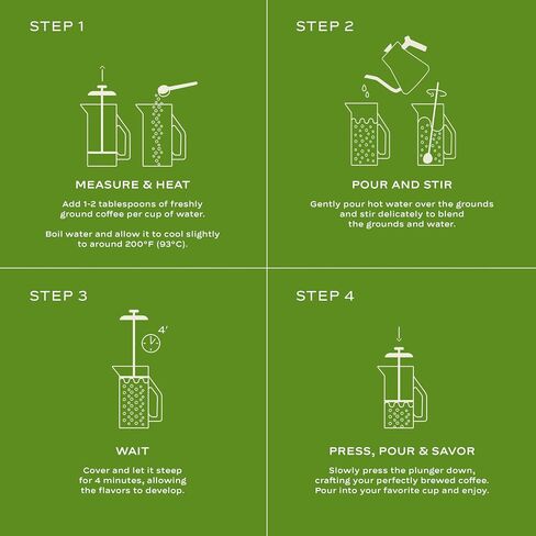 Aires Ceramic French Press Coffee Maker-34 أوقية حجرية محاكمة للحرارة-لون محايد أنيق-مستوحى من ثقافة القهوة بوينس آيرس-جاهزة للهدية مع دليل باريستا تخمير in Kuwait