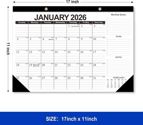 Comix Floral Desk Calendar - تقويم الجدار 18 شهرًا 2025-2026 (يوليو 2025 - DEC 2026) | 17 "x12" مخطط شهري كبير للمنزل والمدرسة والمكتب in Saudi Arabia