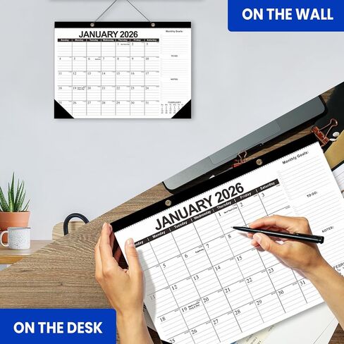Comix Floral Desk Calendar - تقويم الجدار 18 شهرًا 2025-2026 (يوليو 2025 - DEC 2026) | 17 "x12" مخطط شهري كبير للمنزل والمدرسة والمكتب in Saudi Arabia