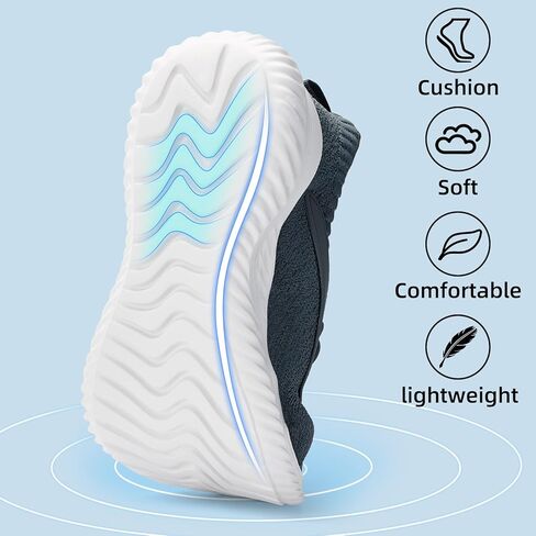 SDolphin Walking Shoes Mens Sneakers - Slip on Memory Foam Tennis Running Shoes for Athletic Workout Gym Jogging Lightweight Breathable Casual Sneakers in Kuwait