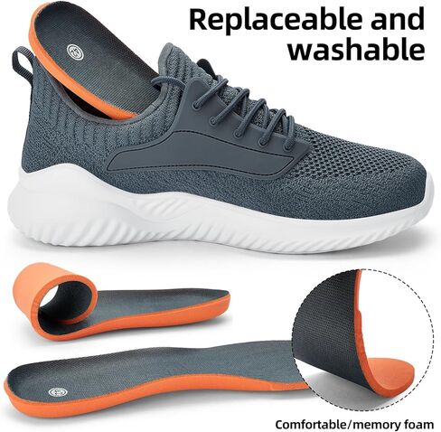 SDolphin Walking Shoes Mens Sneakers - Slip on Memory Foam Tennis Running Shoes for Athletic Workout Gym Jogging Lightweight Breathable Casual Sneakers in Kuwait