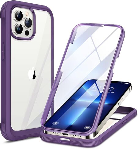 Miracase for iPhone SE Phone Case 3rd/2nd Generation 2022 2020 Full-Body with Built-in Glass Screen Protector, Heavy Duty 360° Protective Shockproof Bumper Cover for iPhone 8/SE 4.7 Inch, Black in Saudi Arabia