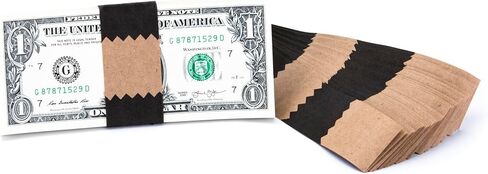 Natural Kraft Brown No Denomination Currency Band Bundles (500 Bands) in Saudi Arabia