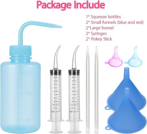 Snow Globe Tumbler Supplies Kit - COMPLEY CONFT DIY CRAFT مع محقنة عازمة ، ملاقط ، قمع صغير وملعقة للزجاج لوازم كوب بريق ثلج Tumbler Cup Cup in Kuwait