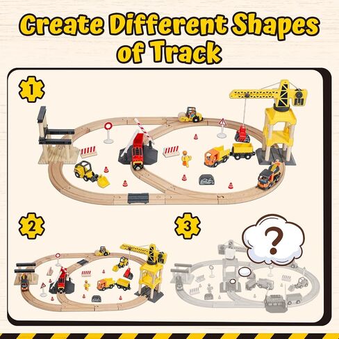Lehoo Castle Wooden Train Set for Toddlers 2-4, Wooden Train Track, Farm Animals Toys for Ages 3-5, 3 Year Old Boy Gift, Toys for 4 Year Old Boys in Saudi Arabia