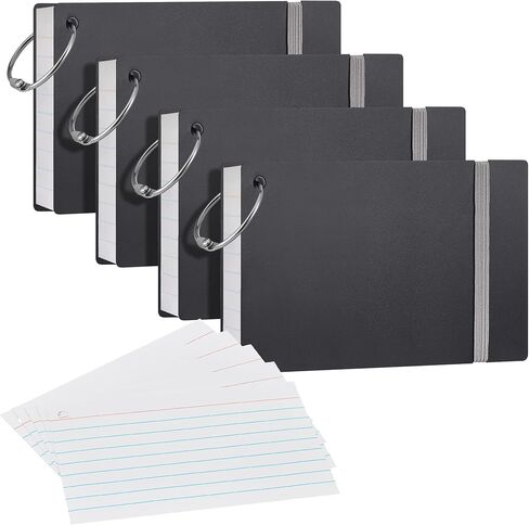Heavy Weight Colored Ruled Index Cards 3x5, 200 Count Flash Cards with Rings and Cover, Lined Note Cards for Home, Office in Saudi Arabia