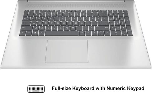 HP 17.3" FHD(1920 x 1080) Business Laptop, Intel 6-Core i3-1215U(> i5-1135G7), 16GB RAM, 1TB NVMe SSD, Numeric Keypad, Webcam, Wi-Fi, HDMI, Type-A&C, Windows 11 Pro, Silver, w/BWE Accessories in Saudi Arabia