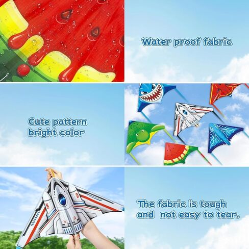 6 Pcs Mini Kites for Kids Ages 3-5 4-8 8-12, Finger Launcher Kite Easy to Fly Yard Beach Outdoor Toys, Kids Kites Bulk Glider Kite for Boys Girls Birthday Party Favors Gift in Kuwait