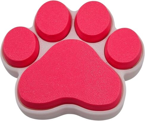 Dog and Cat Paw Fidget Clickers - Animal Series Desktop and Keychains - Sensory Figures, Mechanical Keys - Autism, ADHD, Stress, Anxiety Relief (Dog Paw) in Saudi Arabia