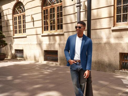 PJ PAUL JONES Men's Casual Knit Sport Coats One Button Solid Blazer Notch Lapel Suit Jacket with Pockets in Saudi Arabia