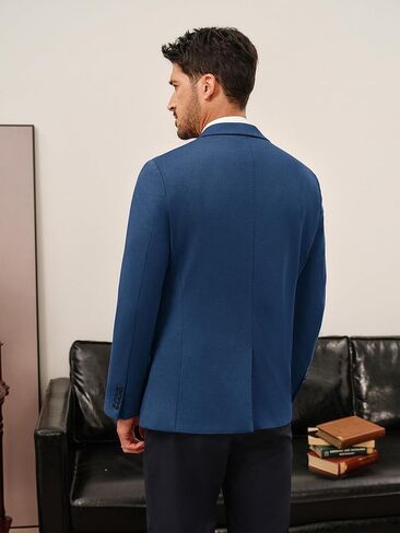 PJ PAUL JONES Men's Casual Knit Sport Coats One Button Solid Blazer Notch Lapel Suit Jacket with Pockets in Saudi Arabia