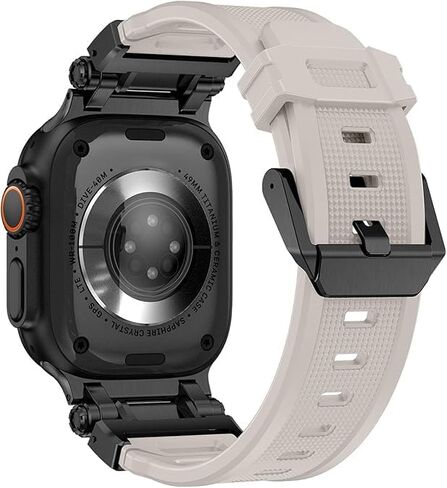 Strap with Bumper Case for Apple Watch Ultra 2/Ultra 49mm 46mm 45mm 44mm Silicone Replacement Band and Protective Cases for iWatch Series 10/9/8/7/6/5/4/SE 2/SE in Saudi Arabia