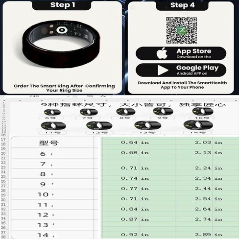 الحلقة الذكية للنساء للرجال ، تعقب صحة اللياقة البدنية المقاوم للماء ، معدل ضربات القلب ، شاشة أكسجين ضغط الدم ، خطوات النوم ، تعقب السعرات الحرارية ، حلقات النشاط المتوافقة مع iPhone و Android (13#) in Kuwait