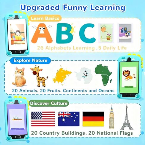 Kids Smart Phone for Girls, 4.0" Touchscreen Dual Camera Cell Phone, Toddler Preschool Learning Educational Toys Birthday Gifts for Age 3 4 5 6 Year Old, Music Player, Puzzle Games, 32GB(Pink) in Kuwait