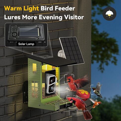 Rayki Solar Bird Leader مع كاميرا لمراقبة الطيور ، 2K HD مع التعرف على الذكاء الاصطناعي وتنبيهات التطبيق في الوقت الحقيقي ، Smart Birdfeeder House في الهواء الطلق ، IP65 مقاومة للماء ، هدايا مثالية لمحبي الطيور ، الأزرق in Kuwait