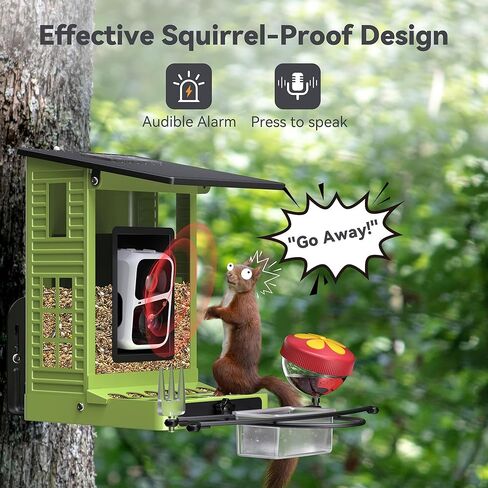 Rayki Solar Bird Leader مع كاميرا لمراقبة الطيور ، 2K HD مع التعرف على الذكاء الاصطناعي وتنبيهات التطبيق في الوقت الحقيقي ، Smart Birdfeeder House في الهواء الطلق ، IP65 مقاومة للماء ، هدايا مثالية لمحبي الطيور ، الأزرق in Kuwait