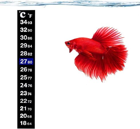 SunGrow Test Kit for Aquarium, Accurate Water Quality Monitoring, Essential Tool for Fish Keepers and Tank Maintenance, 1 Bottle with 100 Strips & 3-Piece Sticker Thermometer, 1 Set Per Pack in Saudi Arabia