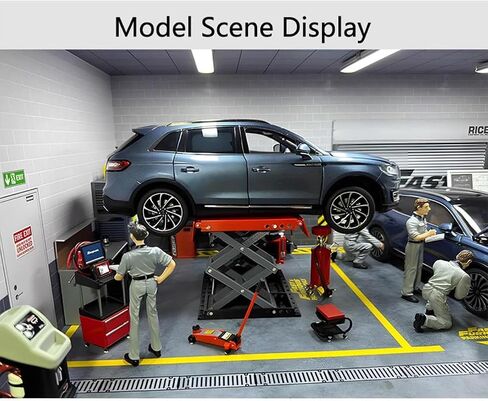 1/18 DIY Car Repair Shop, Mini Custom Shop Scene with Scale Recreation Area Model Set, Exquisite Ornaments in Saudi Arabia