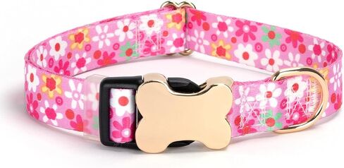Custom Customized Personalized Dog Collars with Engraved ID Tags Name Plate Phone Number Colorful Adjustable Dog Collars for Male Female Girl Boy Puppy X-Small Small Medium Large X-Large Dogs in Kuwait