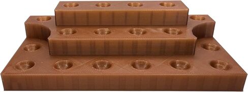 Tiered Marbles Display Holds 18 Marbles 5/8" to .72"- Sphere Display great for shelves (Black) in Kuwait