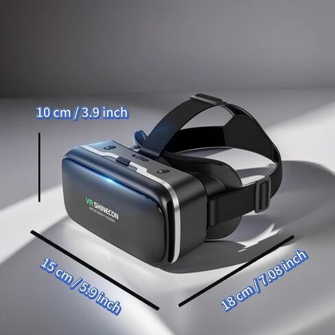 VR Headset with Controller for iPhone & Android – 3D Virtual Reality Glasses for 4.7″–6.5″ Phones, Adjustable Goggles for Movies, Games, Gift-Ready in Saudi Arabia