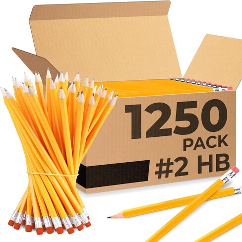 Pencils Bulk, 365 Pack, Pre Sharpened #2, Pencils for Kids, Easy Hold Grip With Erasers On Top, Sharpened #2 HB for Effortless Writing, Perfect for Classroom Use and Back to School Supplies in Saudi Arabia