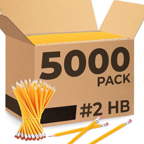 Pencils Bulk, 365 Pack, Pre Sharpened #2, Pencils for Kids, Easy Hold Grip With Erasers On Top, Sharpened #2 HB for Effortless Writing, Perfect for Classroom Use and Back to School Supplies in Saudi Arabia