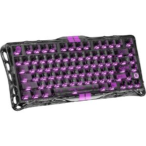 GravaStar Mercury V75 Lite Hall Effect Gaming Keyboard, 75% Wired Magnetic Keyboard, 8000Hz Polling Rate, Rapid Trigger, Adjustable Actuation, RGB Backlit, Hot Swappable, Transparent Black in Saudi Arabia