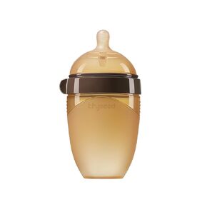 زجاجة من السيليكون الطبيعي تشبه الثدي مع حلمة (3-7 أشهر)، 8 أونصة، عبوة واحدة in Kuwait