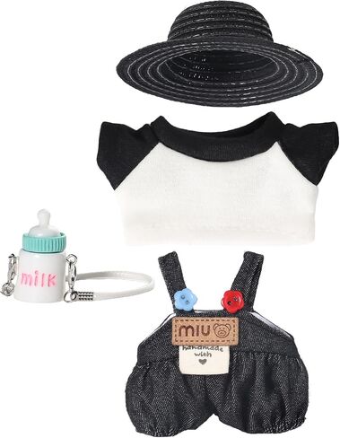 3-Piece 17cm/6.7inch Doll Clothes Set & Outfit Set - Premium Cute Costumes for All 17cm/6.7inch Figures （NO Doll） (3-Piece Set of Black Leisure Suit) in Saudi Arabia
