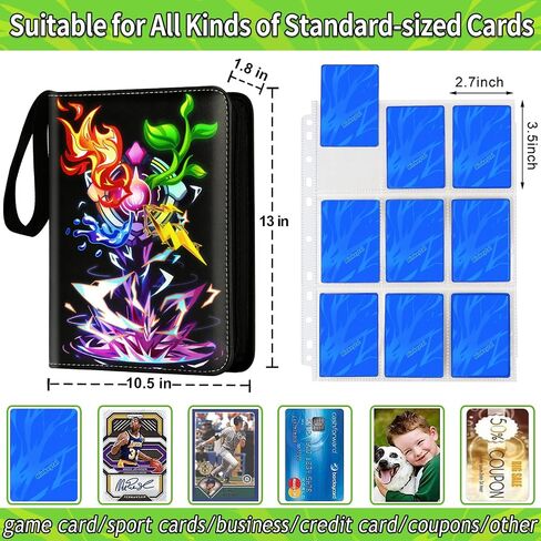Card Binder for Cards ، موثق بطاقات التداول المكون من 9 جيب مع 50 من الأكمام القابلة للإزالة تناسب 900 بطاقة ، مجموعة رائعة من الألبوم Crative Card Collect in Saudi Arabia