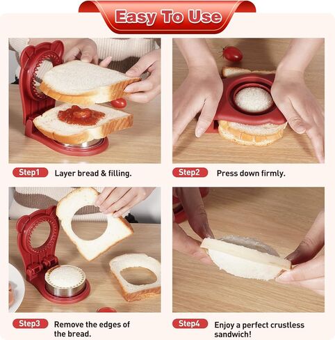 شطيرة القاطع وسدادات التسرب من BPA خالية من BPA لوجبة الغداء ، PB & J Round ، Biscuit & Cookie Vough ، Orange in Kuwait