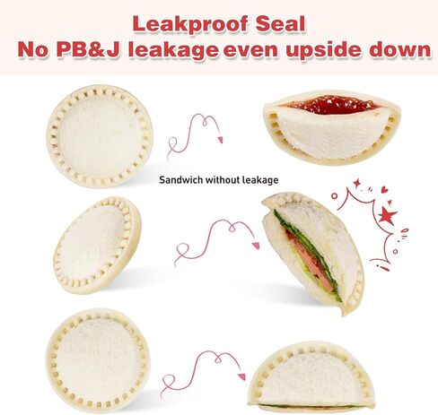 شطيرة القاطع وسدادات التسرب من BPA خالية من BPA لوجبة الغداء ، PB & J Round ، Biscuit & Cookie Vough ، Orange in Kuwait