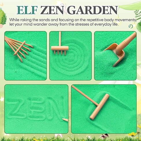 Zen Garden Kit for Desk Decor Zen Sand Garden Box Set with Black Wooden Tray, Blue Sand, Tools & Accessories Japanese Gifts for Desktop Meditation Room Office Home(Duck) in Kuwait