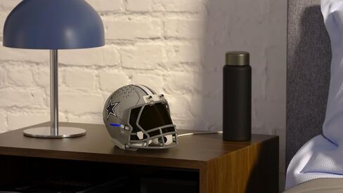 NFL Echo Dot Bundle: Includes Echo Dot | Charcoal and Limited-Edition NFL Helmet Stand | Dallas Cowboys in Saudi Arabia