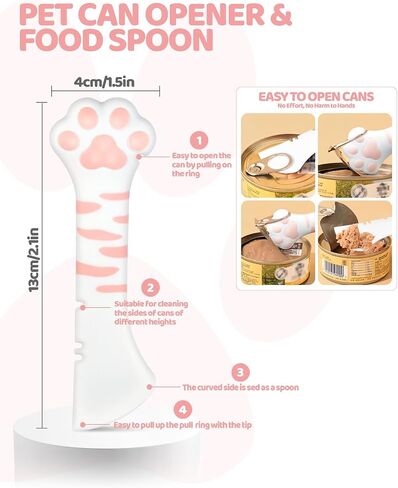 5 PCS Cat Food يغطي مجموعة الأغطية ، وعلب الأليف من السيليكون مع ملعقة طعام القطة متعددة الوظائف ، وتفتح ، وملعقة من ملعقة القطط ، وملعقة طعام رطبة من الفولاذ المقاوم للصدأ للقطط والكلاب in Kuwait