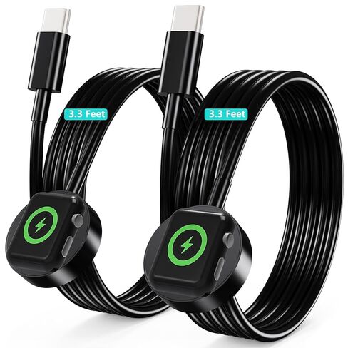 2 Pack for Apple Watch Charger, [MFi Certified] iWatch Charger Cable 3.3FT Magnetic Cord Compatible with iWatch Series 10/SE 2/SE/9/8/7/6/5/4/3/2/1-White in Kuwait