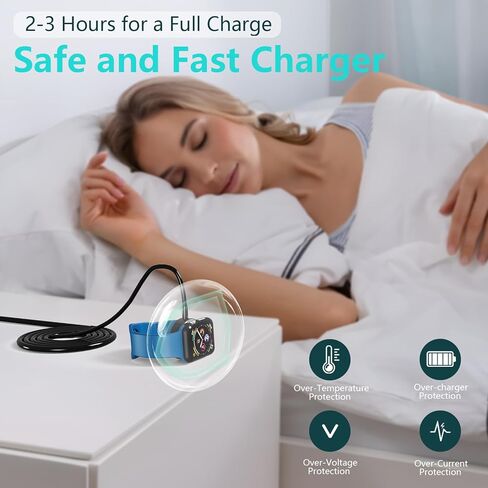 2 Pack for Apple Watch Charger, [MFi Certified] iWatch Charger Cable 3.3FT Magnetic Cord Compatible with iWatch Series 10/SE 2/SE/9/8/7/6/5/4/3/2/1-White in Kuwait